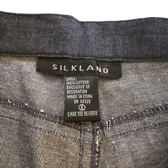 Vintage Silkland Women's Embroidered D. Denim Pants Floral Design Cotton, Size 6 - Picture 7 of 12